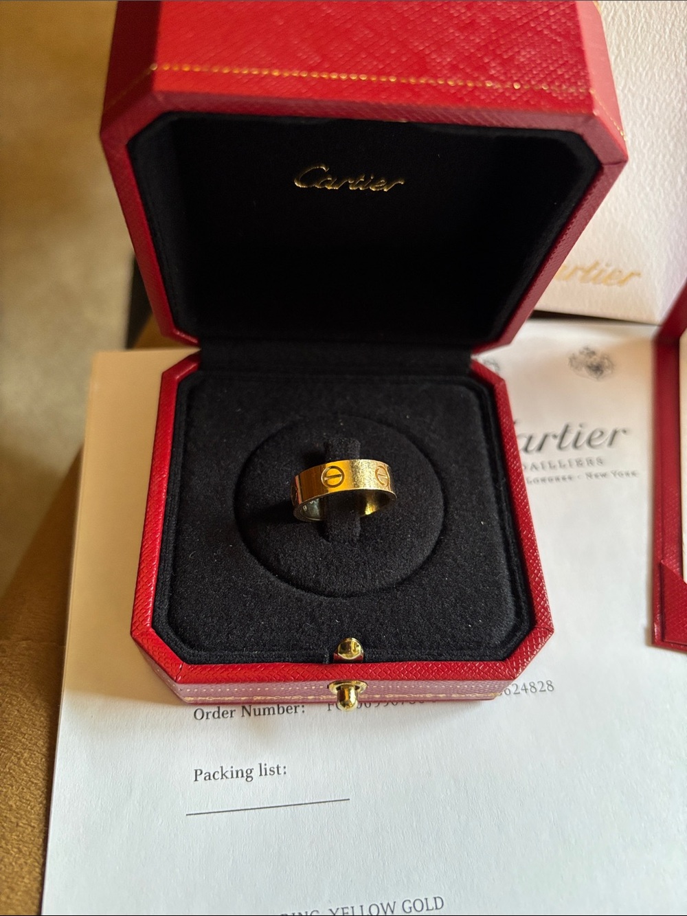 Cartier Yellow Gold Love Ring in size 51mm (5 3/4)